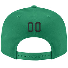 Load image into Gallery viewer, Custom Kelly Green Black-Old Gold Stitched Adjustable Snapback Hat