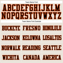 Load image into Gallery viewer, Custom Khaki Black-Orange Stitched Cuffed Knit Hat