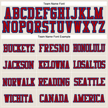 Load image into Gallery viewer, Custom Khaki Red-Royal Stitched Cuffed Knit Hat