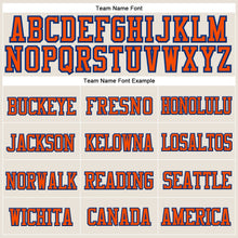 Load image into Gallery viewer, Custom Khaki Orange-Royal Stitched Cuffed Knit Hat