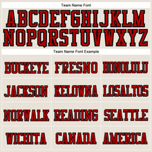 Load image into Gallery viewer, Custom Khaki Red-Black Stitched Cuffed Knit Hat