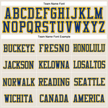 Load image into Gallery viewer, Custom Khaki Royal-Gold Stitched Cuffed Knit Hat