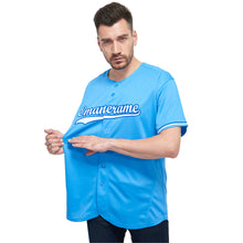 Load image into Gallery viewer, Custom Light Blue White-Royal Authentic Baseball Jersey