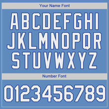 Load image into Gallery viewer, Custom Light Blue White-Royal Authentic Baseball Jersey