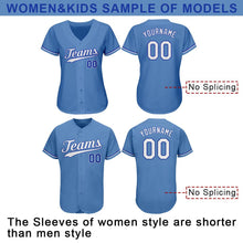 Load image into Gallery viewer, Custom Light Blue White-Royal Authentic Baseball Jersey