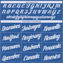 Load image into Gallery viewer, Custom Blue White V-Neck Basketball Jersey