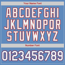 Load image into Gallery viewer, Custom Light Blue White-Red Authentic Baseball Jersey