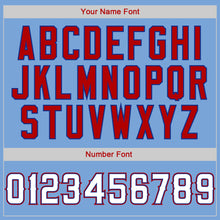 Load image into Gallery viewer, Custom Light Blue White-Red Authentic American Flag Fashion Baseball Jersey