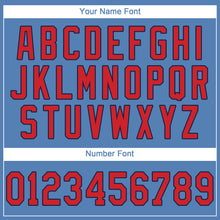 Load image into Gallery viewer, Custom Light Blue Red-Navy Performance T-Shirt