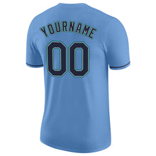 Load image into Gallery viewer, Custom Light Blue Navy-Aqua Performance T-Shirt