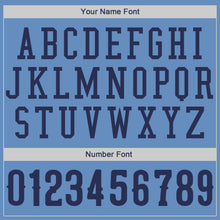 Load image into Gallery viewer, Custom Light Blue Navy Authentic Throwback Rib-Knit Baseball Jersey Shirt