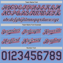 Load image into Gallery viewer, Custom Light Blue Navy-Red Authentic Throwback Basketball Shorts