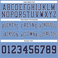 Load image into Gallery viewer, Custom Light Blue Navy-White Authentic Throwback Basketball Shorts