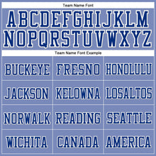 Load image into Gallery viewer, Custom Light Blue Royal-White Stitched Cuffed Knit Hat