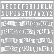 Load image into Gallery viewer, Custom Silver Gray White Round Neck Basketball Jersey