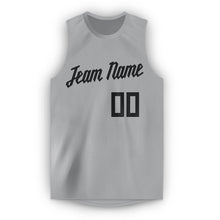 Load image into Gallery viewer, Custom Silver Gray Black Round Neck Basketball Jersey