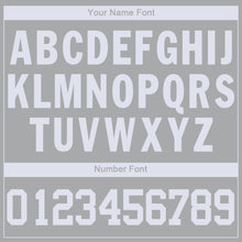 Load image into Gallery viewer, Custom Silver Gray White V-Neck Basketball Jersey