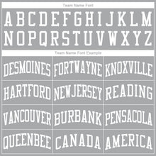 Load image into Gallery viewer, Custom Silver Gray White Round Neck Suit Basketball Jersey