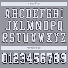 Load image into Gallery viewer, Custom Light Gray White-Black Mesh Authentic Football Jersey