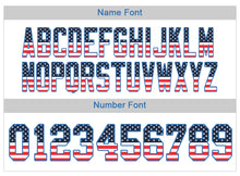 Load image into Gallery viewer, Custom Lights Out Black Powder Blue-Gold USA Flag Fashion Football Jersey