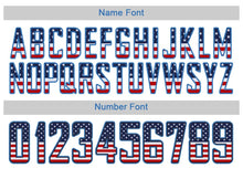 Load image into Gallery viewer, Custom White Powder Blue-Navy USA Flag Fashion Football Jersey