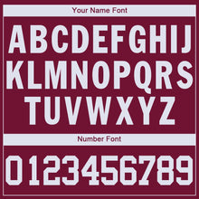 Load image into Gallery viewer, Custom Maroon White V-Neck Basketball Jersey