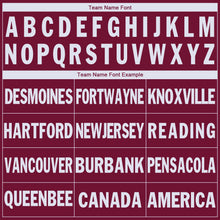 Load image into Gallery viewer, Custom Maroon White V-Neck Basketball Jersey