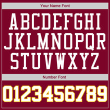 Load image into Gallery viewer, Custom Maroon White-Gold Round Neck Rib-Knit Basketball Jersey