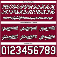 Load image into Gallery viewer, Custom Maroon White-Black Authentic Throwback Basketball Shorts