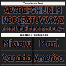 Load image into Gallery viewer, Custom Black Powder Blue-Orange Baseball Jersey