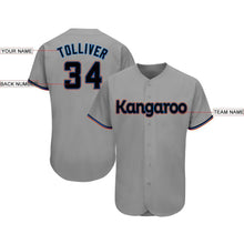 Load image into Gallery viewer, Custom Gray Black-Orange Baseball Jersey