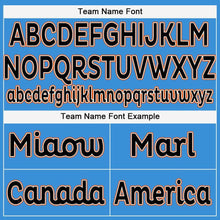 Load image into Gallery viewer, Custom Powder Blue Black-Orange Baseball Jersey