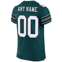Load image into Gallery viewer, Custom Midnight Green White-Black Mesh Authentic Football Jersey