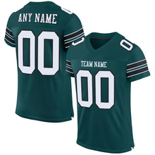Load image into Gallery viewer, Custom Midnight Green White-Black Mesh Authentic Football Jersey