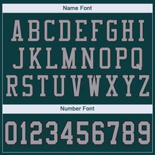 Load image into Gallery viewer, Custom Midnight Green Light Gray-Black Mesh Authentic Football Jersey