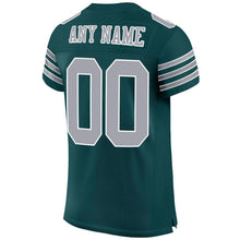 Load image into Gallery viewer, Custom Midnight Green Gray-White Mesh Authentic Football Jersey