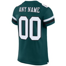 Load image into Gallery viewer, Custom Midnight Green White-Black Mesh Authentic Football Jersey
