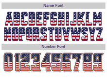 Load image into Gallery viewer, Custom White Purple-Gold USA Flag Fashion Football Jersey