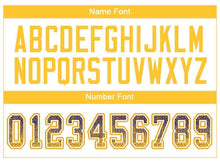 Load image into Gallery viewer, Custom Purple Gold-White Mesh Drift Fashion Football Jersey