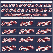 Load image into Gallery viewer, Custom Navy White-Red Authentic Baseball Jersey