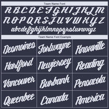 Load image into Gallery viewer, Custom Navy White Round Neck Basketball Jersey