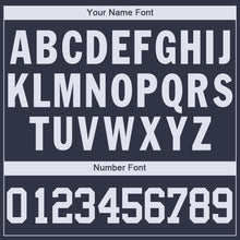 Load image into Gallery viewer, Custom Navy White V-Neck Basketball Jersey