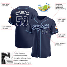 Load image into Gallery viewer, Custom Navy Navy-Powder Blue Authentic Baseball Jersey