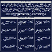 Load image into Gallery viewer, Custom Navy Red-White Authentic Baseball Jersey