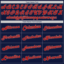 Load image into Gallery viewer, Custom Navy Red-Gray Authentic Baseball Jersey
