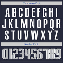 Load image into Gallery viewer, Custom Stitched Navy Gray-Blue Sports Pullover Sweatshirt Hoodie