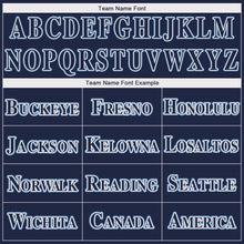 Load image into Gallery viewer, Custom Navy Navy-Powder Blue Performance T-Shirt