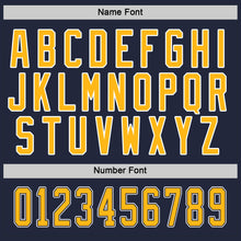 Load image into Gallery viewer, Custom Navy Gold-White Hockey Jersey