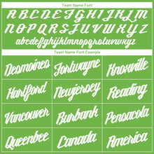 Load image into Gallery viewer, Custom Neon Green White Round Neck Suit Basketball Jersey