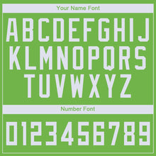 Load image into Gallery viewer, Custom Neon Green White Round Neck Basketball Jersey